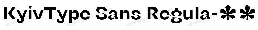 KyivType Sans Regula字体转换